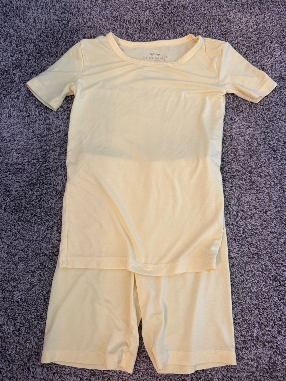 Little Sleepies Soft Yellow Short Sleeve Kids Pajama Set